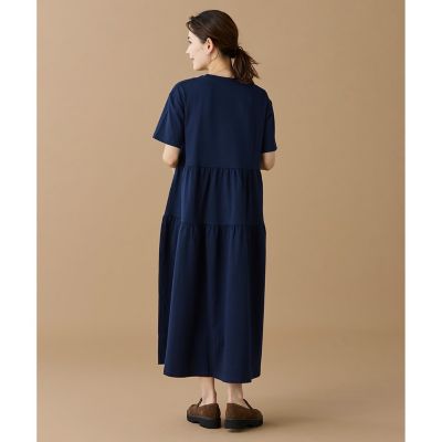 ティアード切り替え コットンドレス マキシ丈 ワンピース | LACOSTE