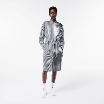 ＜LACOSTE＞プチクレイジーストライプシャツドレス