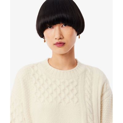 パッチワークエフェクトウールニットドレスセーター | LACOSTE