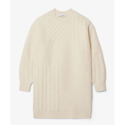 パッチワークエフェクトウールニットドレスセーター | LACOSTE