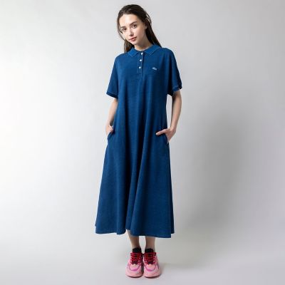 ＜LACOSTE＞インディゴポロドレス