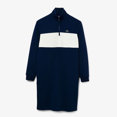 ＜LACOSTE＞ハーフジップカラーブロックスウェットドレス