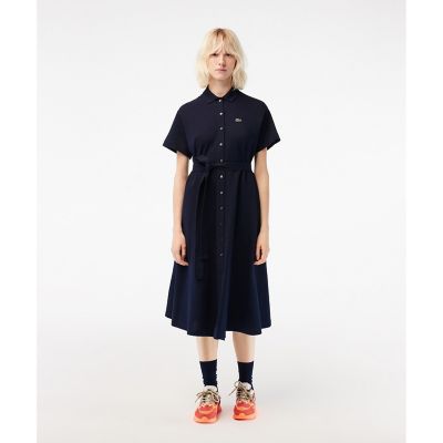 LACOSTE 鹿の子地シャツドレス ワンピース 38 新品同様 ラコステ 鹿の子地シャツワンピース ／シャツドレス | LACOSTE/ラコステ