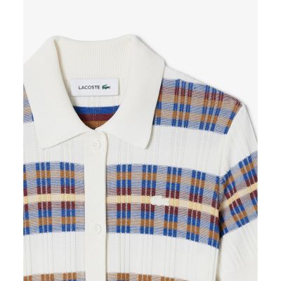 リブニットマルチカラーシャツドレス | LACOSTE/ラコステ | 三越伊勢丹