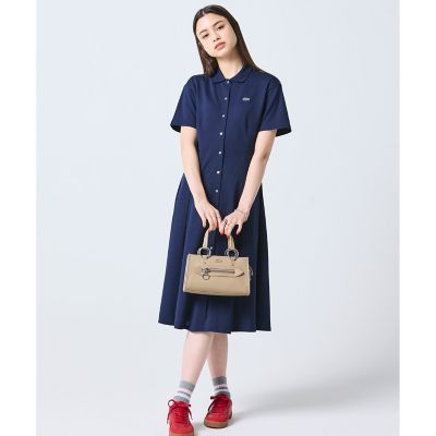鹿の子地シャツドレス ドレープフレアワンピース | LACOSTE/ラコステ