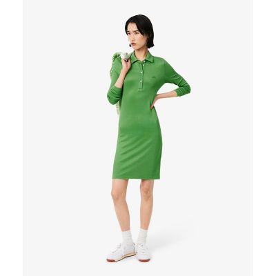 サテンタッチ鹿の子地ポロドレス ／ ポロワンピース | LACOSTE