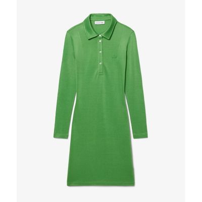 サテンタッチ鹿の子地ポロドレス ／ ポロワンピース | LACOSTE