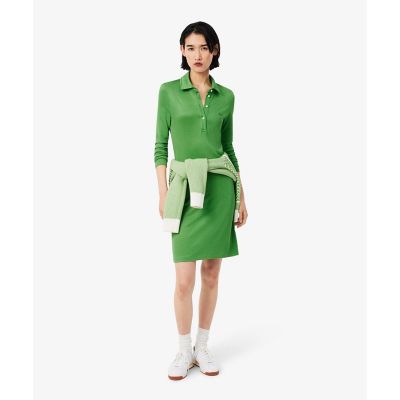 サテンタッチ鹿の子地ポロドレス ／ ポロワンピース | LACOSTE