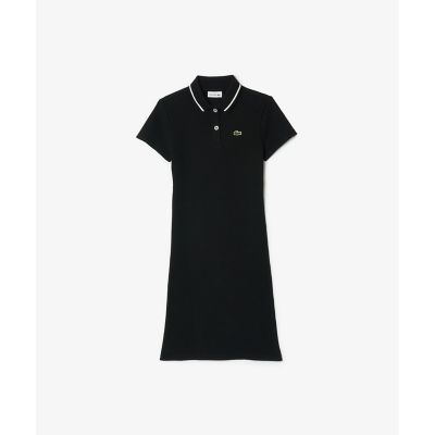 コットンリブニットAラインGIRLSポロワンピース | LACOSTE