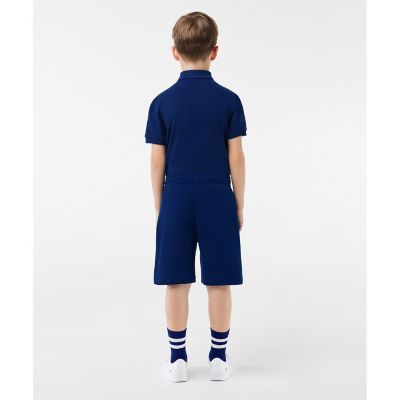 オーガニックコットン　裏パイル　ＢＯＹＳ４連ロゴ入りスウェットショーツ