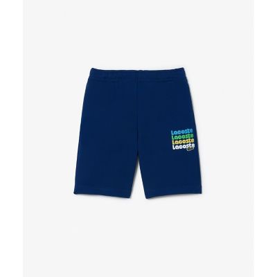 オーガニックコットン　裏パイル　ＢＯＹＳ４連ロゴ入りスウェットショーツ