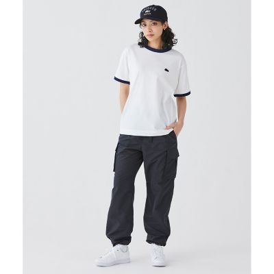 撥水　防水　ウィメンズ　軽量　ルーズフィット　ストレート　ナイロンカーゴパンツ