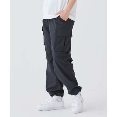 撥水　防水　ウィメンズ　軽量　ルーズフィット　ストレート　ナイロンカーゴパンツ