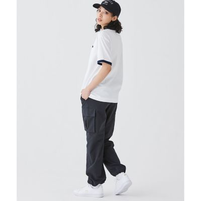 撥水　防水　ウィメンズ　軽量　ルーズフィット　ストレート　ナイロンカーゴパンツ