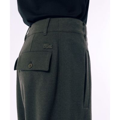 ストレッチツイル　ウールライクワイドパンツ
