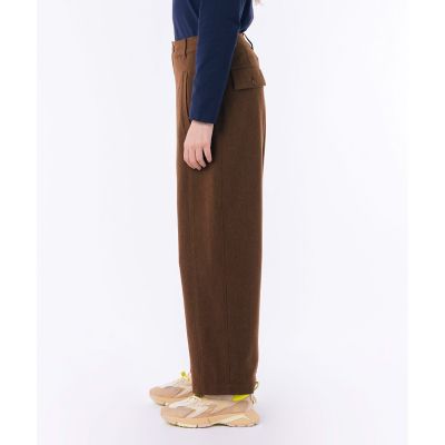 ストレッチツイル　ウールライクワイドパンツ