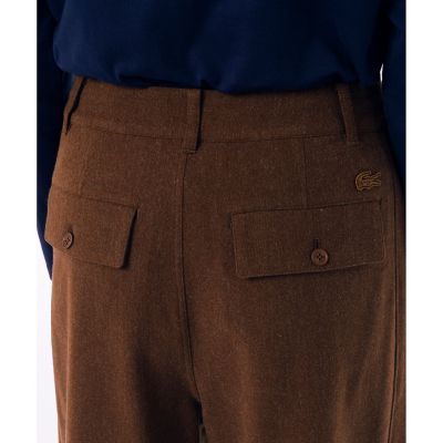 ストレッチツイル　ウールライクワイドパンツ