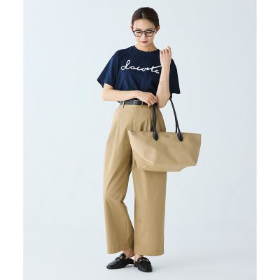 ダブルタック　ワイドチノトラウザーズパンツ　ワイドパンツ