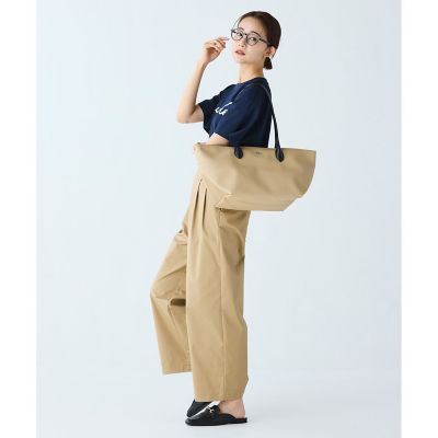 ダブルタック　ワイドチノトラウザーズパンツ　ワイドパンツ