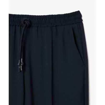 センタークリースステッチ　ウールブレンド　テーパードトラックパンツ