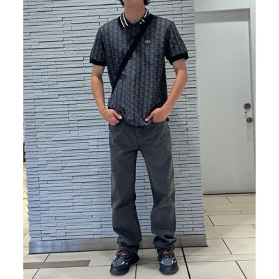 オーガニックコットンガーメントダイ　ルーズフィット　ストレートデニムパンツ