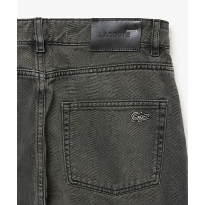 オーガニックコットンガーメントダイ　ルーズフィット　ストレートデニムパンツ