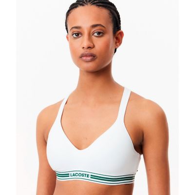 LACOSTE/ラコステ ストライプバンドミッドパッドブラレット ホワイト スポーツウェア【三越伊勢丹/公式】