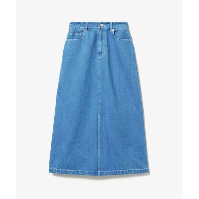 プレーンデニムマキシ丈スカート