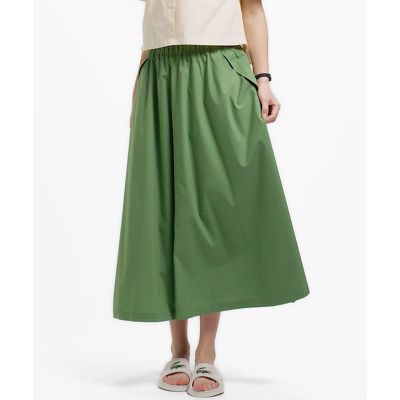 ＜LACOSTE＞ストレッチタイプライター　ギャザー　フレアスカート　マキシ丈