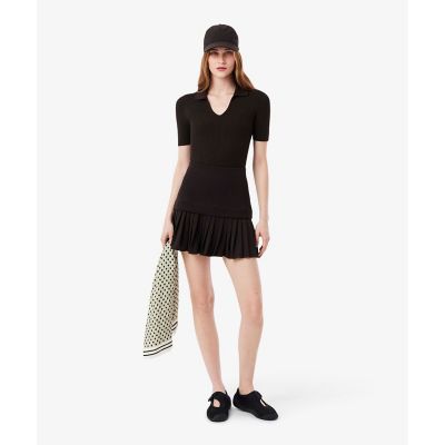 ＜LACOSTE＞レイヤード切り替えプリーツミニスカート