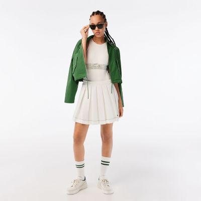 Lacoste ホワイト プリーツミニスカート（XS）（ラコステ