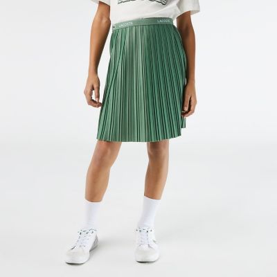 GIRLS ウエストネームジャカードプリーツスカート | LACOSTE 