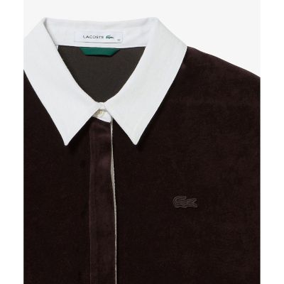 ルーズシルエット サイドスリット ベロアポロシャツ | LACOSTE
