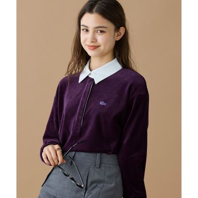ルーズシルエット サイドスリット ベロアポロシャツ | LACOSTE