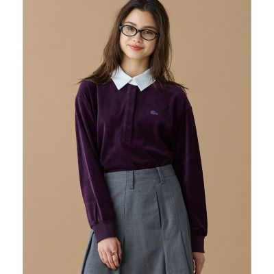 ルーズシルエット サイドスリット ベロアポロシャツ | LACOSTE 
