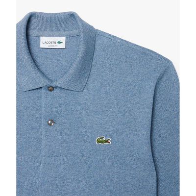 ラコステ/LACOSTE ポロシャツ長袖 L１３１３　５　１GF【新品・未使用】 長袖 リブ メランジカラ－ポロシャツ L1313 （杢・長袖