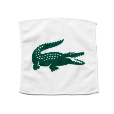 ＜LACOSTE＞抗菌防臭加工　ワニプリント　タオルハンカチ