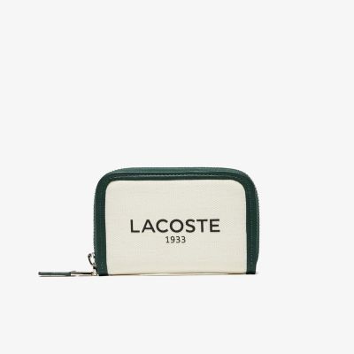 ＜LACOSTE＞ヘリテージキャンバス　ジップカードケース