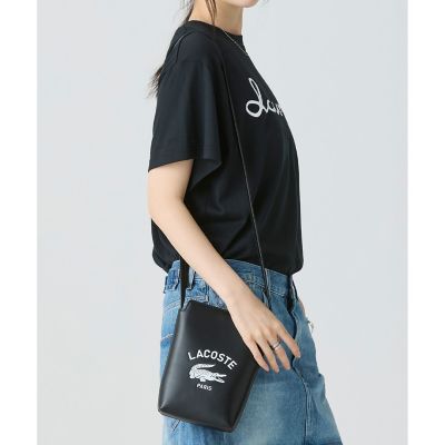 未使用　希少　ラコステ ショルダーバッグ　13200円 セール】型押しロゴグラフィック ミニショルダーバッグ
