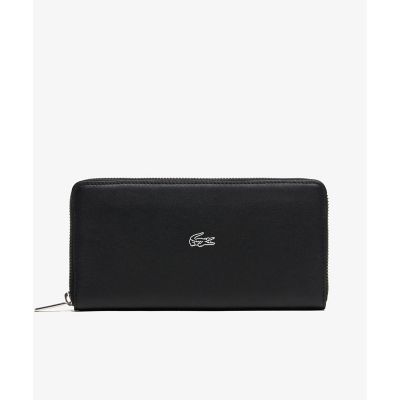 LACOSTE/ラコステ ラウンドジップレザーロングウォレット ブラック 財布・マネークリップ【三越伊勢丹/公式】