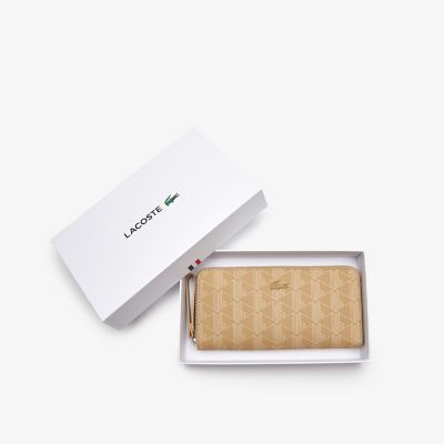 追跡便【LACOSTE】デイリーライフ モノグラムジップコイン財布 デイリーライフスタイルシーズナル モノグラムロングジップ