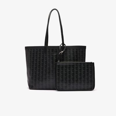 【未使用級】LACOSTE ゼリー コーテッドキャンバス　トートバッグ　肩掛け LACOSTE｜ゼリー コーテッドキャンバスミディアムトートバッグ