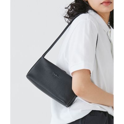 ＜LACOSTE＞シティコート　グレイオンレザーホーボーバッグ