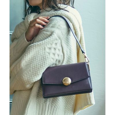 テニスブリス レザーミディアムショルダーバッグ ダブルストラップ