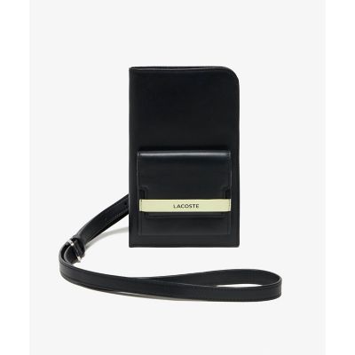 ＜LACOSTE＞レザースマホポーチ
