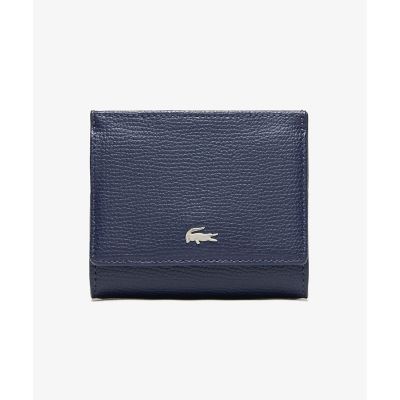 美品【ラコステ】本革レザー スクエア ショルダーウォレット ポーチ 財布 黒×白 pb5193-01_1.jpg