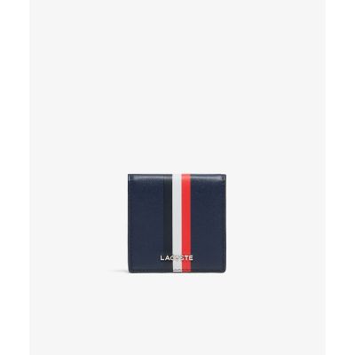 LACOSTE/ラコステ トリコロールプリントレザーコインケース ネイビー 財布・マネークリップ【三越伊勢丹/公式】