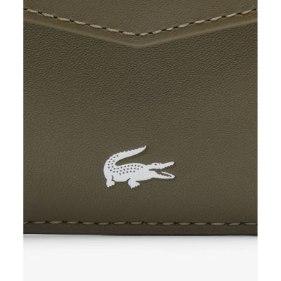 LACOSTE オシアン グレインレザー 二つ折り財布 グリーン LACOSTE｜オシアン グレインレザー2つ折りウォレット | Rakuten
