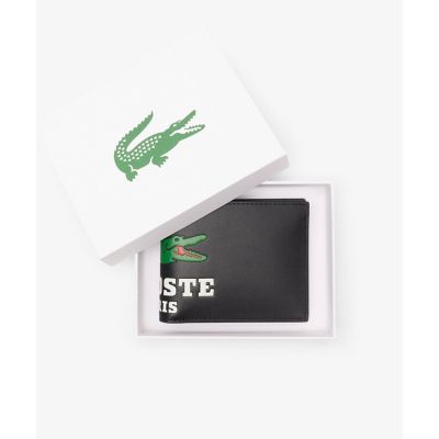 LACOSTE/ラコステ FGシーズナル オーバーサイズエンボスレザーウォレット ブラック 財布・マネークリップ【三越伊勢丹/公式】
