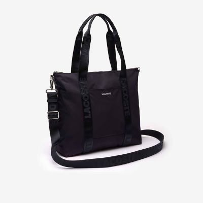 ＜LACOSTE＞アクティブナイロン　ジップトートバッグ